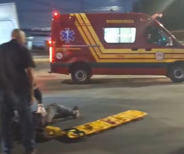 Motociclista fica ferido em acidente no bairro da Chave